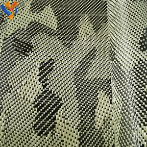 Nouveau tissage Camouflage Kevlars <span class=keywords><strong>fibre</strong></span> de <span class=keywords><strong>carbone</strong></span> mélangé jaune noir aramide tissu en Fiber de <span class=keywords><strong>carbone</strong></span> - Product Image 2