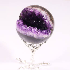 Cristalli naturali ametista Druzy sfera di cristallo ametista agata sfera Geode con sorridente per la decorazione regalo - Product Image 5