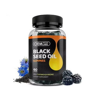 Gomitas de Aceite de Semilla Negra Vegetarianas Orgánicas, Antioxidantes, Sabor Agridulce, Mejoran la Memoria y el Sueño, Certificación GMP/ISO, 2 Gomitas/día - Product Image 1