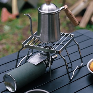 Folding Backpacking Camping Stove <b>Oven</b> BBQ <b>Grill</b> Rack Stand Rack Stainless Steel Folding Camping Barbecue - Product Image 3