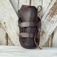 Bestseller Retro Mittelalterliches Steampunk Leder Verstecktes Revolverholster Western Cowboy Pistolenhalter Gürtelzubehör Kostüm