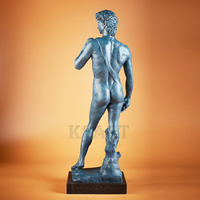 Petite Sculpture d'Art d'Intérieur Vente de Décoration de Maison Bronze David Statue Cadeau Technique de Coulée