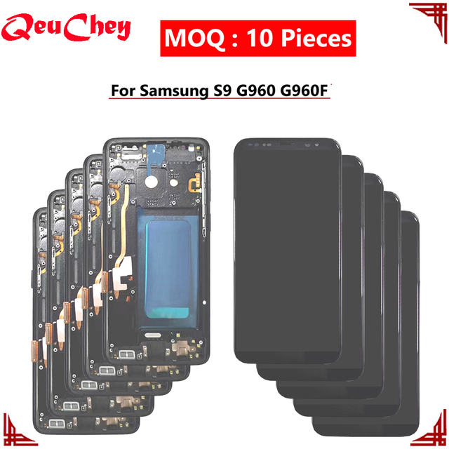 MOQ : 10 Pieces Wholesale for Samsung Galaxy S9 G960 G960F G960N G9600 LCD Display Touch Screen Digitizer Assembly