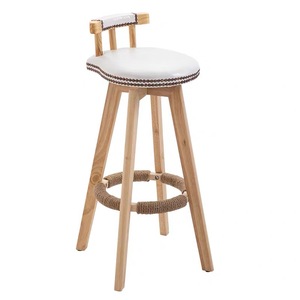 Tabouret haut de bar moderne et simple Tabourets hauts Chaises de bar pour la maison Chaises de bar de style européen Chaises hautes de réception en <span class=keywords><strong>bois</strong></span> - Product Image 5
