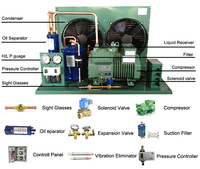 EMTH Koelinstallaties voor middelhoge en lage temperaturen met compressor-condensorunit voor koelcellen