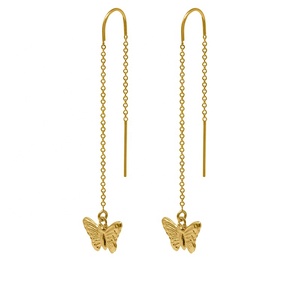 2024 le dernier 18k plaqué or 925 argent mode beau papillon pendentif chaîne boucles d'oreilles goutte - Product Image 1