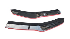 Welta Ready Ship High Quality ABS+PP 2 Piece Black Front <b>Splitter</b> Bumper Lip for 10th for 2016-2021 New Bolt-On - Product Image 4