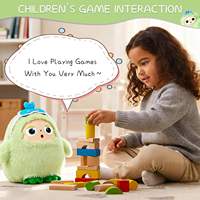 Robot intelligent en peluche super douce rembourrée de coton PP, jouet IA avec yeux LCD, cadeau d'anniversaire pour filles, Lambo, anti-stress, compagnon littéraire, figurine