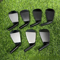 Ensemble de fers de golf en acier au carbone 1020 avec logo personnalisé, usinés à 100 % sur CNC, têtes du 4 au P, pour droitiers ou gauchers