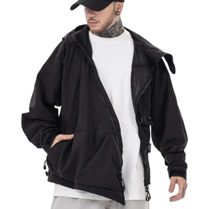 Giacche Casual <span class=keywords><strong>da</strong></span> uomo per Sport invernali con cappuccio in tessuto con occhielli cappotti irregolari asimmetrici Full Zip per escursioni e Streetwear - Product Image 2