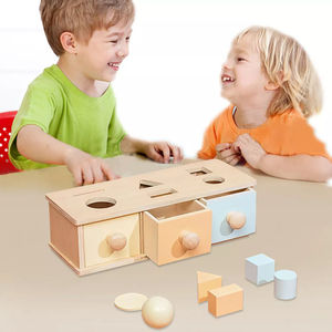 Jouet éducatif <span class=keywords><strong>Montessori</strong></span> en bois pour enfants - Boîte à balles, boîte à monnaie, ensemble <span class=keywords><strong>de</strong></span> développement, écologique, non toxique, jeu <span class=keywords><strong>de</strong></span> chute <span class=keywords><strong>de</strong></span> balles pour bébé - Product Image 6