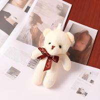 Porte-clés en peluche mini ourson personnalisé en gros, porte-clés mignon en forme d'ours en peluche, pendentif clé en peluche douce pour cadeaux promotionnels