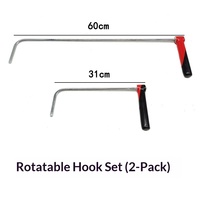2 pièces Outils de réparation de bosses de voiture de haute qualité en acier à haute teneur en carbone, avec crochet rotatif et barre supérieure pour carrosserie, bord de porte et sandwich