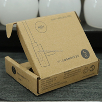 Caja de correo corrugado Kraft con logotipo personalizado al por mayor, caja de embalaje de productos electrónicos con inserto, 2024