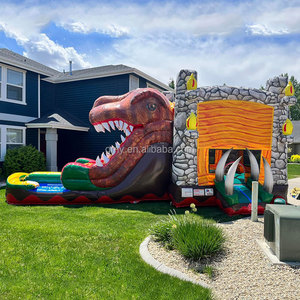 GMY Inflables Dinosaurio Tobogán inflable Con <span class=keywords><strong>Saltarina</strong></span> Casa hinchable Tobogán acuático inflable - Product Image 2