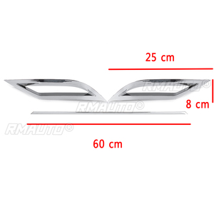 3 pièces de garniture de diffuseur de pare-chocs arrière avec sortie d'air et bande d'échappement pour Volkswagen VW Polo MK6 Polo Plus 2018 2019 20+ - Product Image 5