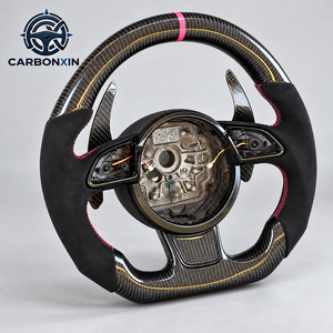 Volante Deportivo de Fibra de Carbono de 3 Brazos y 35 mm para Audi A4 B8 B9 A3 8p A6 RS3 Q3 A1 A5 C6 C7 C7.5 C8 B6 B7 B8.5 8V RS5 RS6 - Product Image 4