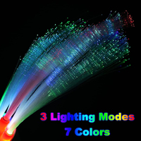 Torche lumineuse à LED à changement de couleur clignotant pour projecteur à fibre optique Bâton lumineux à fibre LED pour concert