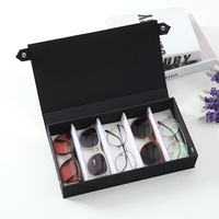 12,16,18 fentes lunettes de soleil organisateur support de rangement plusieurs étui à lunettes boîte étui à lunettes avec support de couvercle