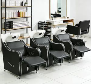 Sillón de Lavado de Cabello para Peluquería, Silla de Masaje para Spa Capilar con Lavabo y Sillas de Lavado para Salón - Product Image 4