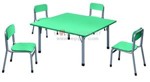 Ensemble <span class=keywords><strong>table</strong></span> et chaise rondes ergonomiques pour enfants, design moderne pour la maternelle et l'école, mobilier d'étude en bois - Product Image 4