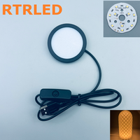 Câble USB 5V noir avec coque noire pour lumières d'imprimante 3D, lampe Puck, télécommande, lumière de nuit RGB pour kit de lampe LED Bambu Lab 001