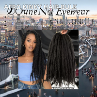 Capelli Marley per Twists, 18 Pollici, Afro Kinky, Extension Sintetiche per Trecce Marley