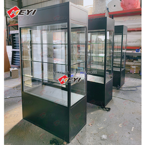 Vitrine de présentation de cartes de jeu <span class=keywords><strong>en</strong></span> verre avec éclairage LED personnalisé de luxe, cartes classées pour centre commercial, <span class=keywords><strong>magasin</strong></span> de vente au détail de cartes à collectionner - Product Image 2