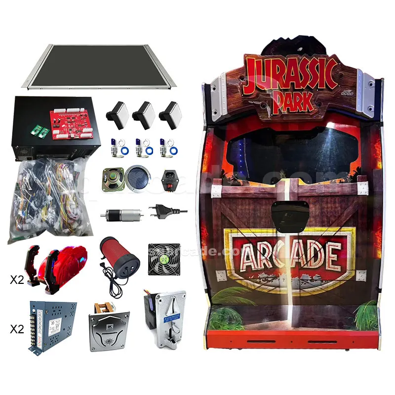 Jurassic Arcade Park หม้อแปลงเกมอาร์เคดชุด DIY เมนบอร์ดสาย IO สำหรับเครื่องจำลองการยิงอาร์เคด