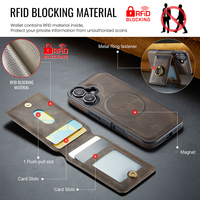 Étui de protection magnétique en cuir de luxe pour iPhone 17/Pro/Pro Max/Air/16/16 Pro/16 Pro Max/Plus/16E