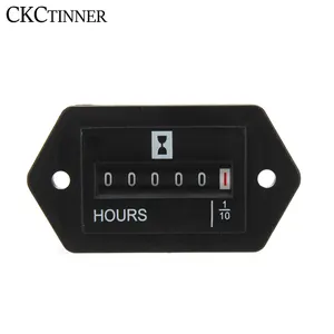 SYS-1 6 Digits DC 10-80V AC 100-250V Hour Meter digital industrial Complete Sealed Quartz Timer Counter Mechanical hours counter