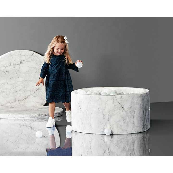 Kidkii ボールプール サークルベルベットマーブル Square Ball Pit - Velvet Marble (110x110x40)
