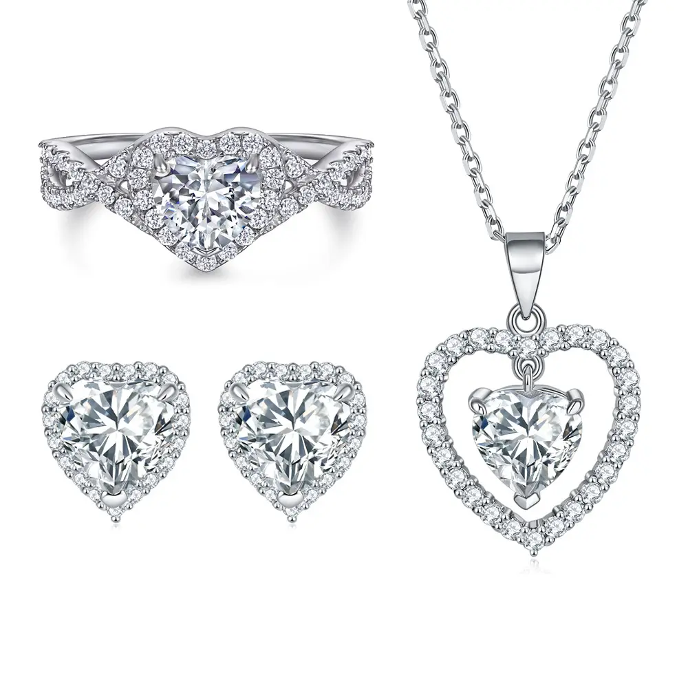 New arrival various styles 925 sterling silver vintage zirconia jewelry sets for women
