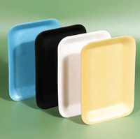 Assiette en polystyrène jetable Plateau à viande alimentaire en mousse de polystyrène Assiettes en mousse rectangle Bandejas Desechables De Anime