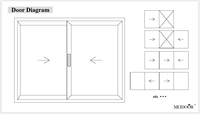 Conception sans cadre haute capacité de poids intérieur en aluminium miroir coulissant verre porte de grange coulissante porte intérieure chambre porte de toilette