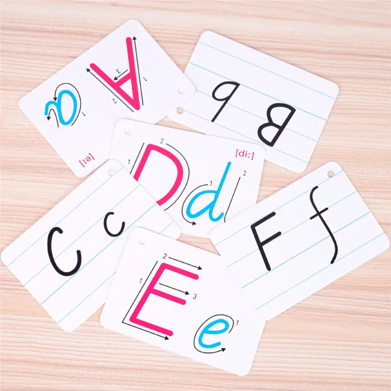 環境にやさしいデザインカスタム早期学習カードゲーム子供印刷赤ちゃん英語教育アルファベットフラッシュカード子供用