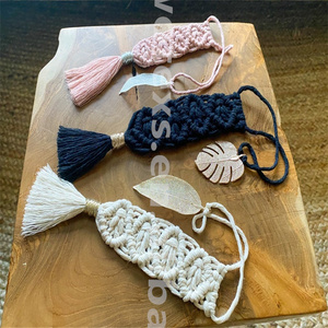 Marque-page en macramé tissé à la main PH1126 Offre Spéciale, ornements traditionnels lettiens, grand cadeau pour un lecteur - Product Image 4