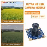 Sensor CMOS Cahaya Rendah IMX377 12MP 4K 30FPS USB2.0 Modul Kamera Fokus Tetap untuk Pemantauan Kios dengan Pencitraan Detail Tinggi
