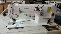 Machine à coudre industrielle à point de chaînette à 2 aiguilles haute vitesse 3800, état neuf, alimentation manuelle, moteur 220V, en métal, pour usage domestique 1/4