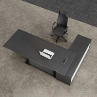 Bureau de direction minimaliste de luxe personnalisé, table de bureau de direction haut de gamme, bureau rectangulaire, mobilier de bureau en bois, table de patron