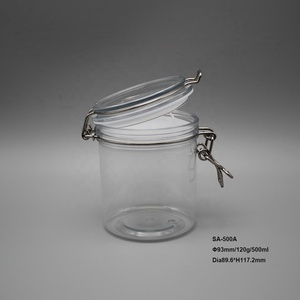 Kín Clip Nắp Nhỏ Rỗng PET Trà Lưu Trữ Jar 500Ml, Hình Tròn Rõ Ràng 500Ml Nhựa Nhà Bếp Thực Phẩm Lớp Lưu Trữ Container - Product Image 6