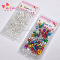 BELLEWORLD perles colorées pour enfants pour bijoux accessoires de bricolage accessoires de cheveux pour dreadlocks boîte d'emballage perle de poney en plastique