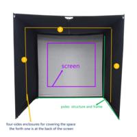 Pantalla de Impacto 3D Ultra Clara de Alta Densidad, Portátil, Tamaño Personalizado, Blanca, para Práctica de Golf al Aire Libre, Lavable, Baja Densidad