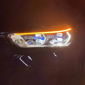 Conjunto de Faros Delanteros para BMW X5 X6, Luces LED DRL, Señal de Giro Secuencial, Luz Láser 6000K 30000 Lm, Actualización Retrofit - Product Image 1