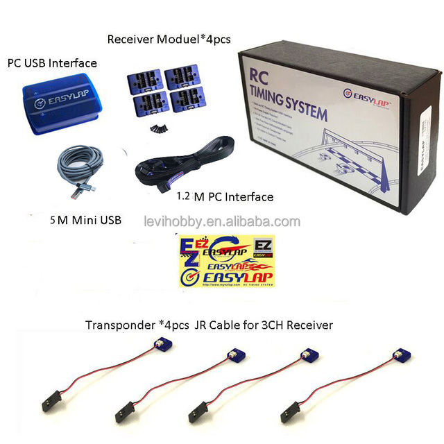 Ezlap R/C Lap Timing Counting System 4 Transponders Software for Remote Control Vehicles Infrared Sensor Emission