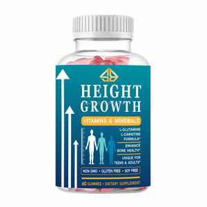 Suplemento de Vitaminas, Minerales y Aminoácidos a Base de Extractos Herbales OEM para Mejorar la Densidad Ósea, Crecimiento en Altura y Nutrición para Adolescentes, 60 Gomitas - Product Image 2