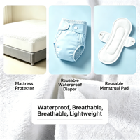 Tissu PUL 100% polyester de qualité supérieure pour couches, tissu laminé respirant imperméable en polyuréthane TPU pour textiles de maison
