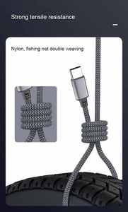 Cable de Carga <span class=keywords><strong>USB</strong></span> <span class=keywords><strong>C</strong></span> de Nailon Trenzado de <span class=keywords><strong>0.5</strong></span>/1/1.5/2/3m/5m/8m al por Mayor, Cable de Carga Rápida de Datos <span class=keywords><strong>USB</strong></span> Tipo <span class=keywords><strong>C</strong></span> a <span class=keywords><strong>USB</strong></span> Tipo <span class=keywords><strong>C</strong></span> de 60W PD - Product Image 2