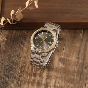 Men's 4 in 1 Jewelry Watch Set <b>Large</b> Dial Stainless Steel Watch Cross Pendant Necklace Bracelet <b>Ring</b> Fashion Male Gift Box - Product Image 4