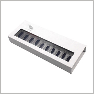 Prensa de cartón para uñas postizas, caja de embalaje para uñas <span class=keywords><strong>xxl</strong></span> con ventana transparente, venta al por mayor - Product Image 2